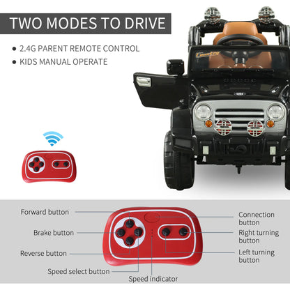 12V Kids Electric Toy Car, Jeep Power Wheels, Remote Control, Black Electric Toy Cars at Gallery Canada