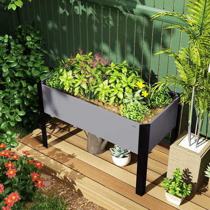 Raised Garden Bed, Elevated Planter Box, 47x24x29 Inches, Grey Raised Garden Beds at Gallery Canada
