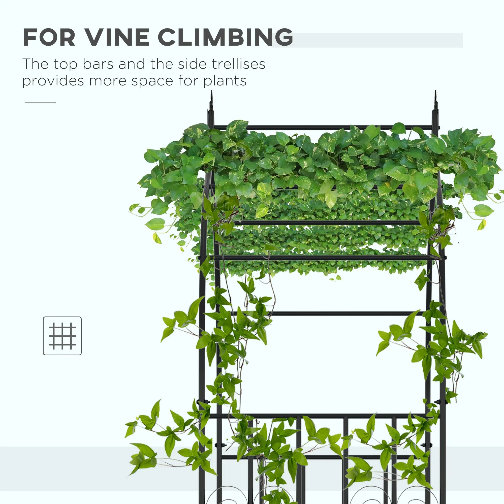 8.7FT Garden Arch Trellis, Outdoor Wedding Arbor, Scrollwork Design Garden Arches at Gallery Canada