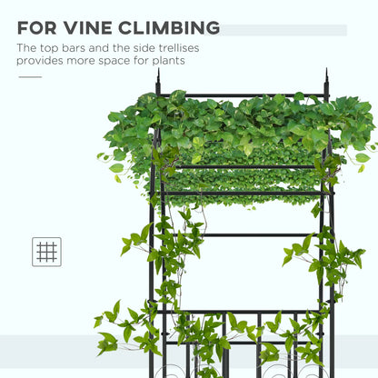 8.7FT Garden Arch Trellis, Outdoor Wedding Arbor, Scrollwork Design Garden Arches at Gallery Canada