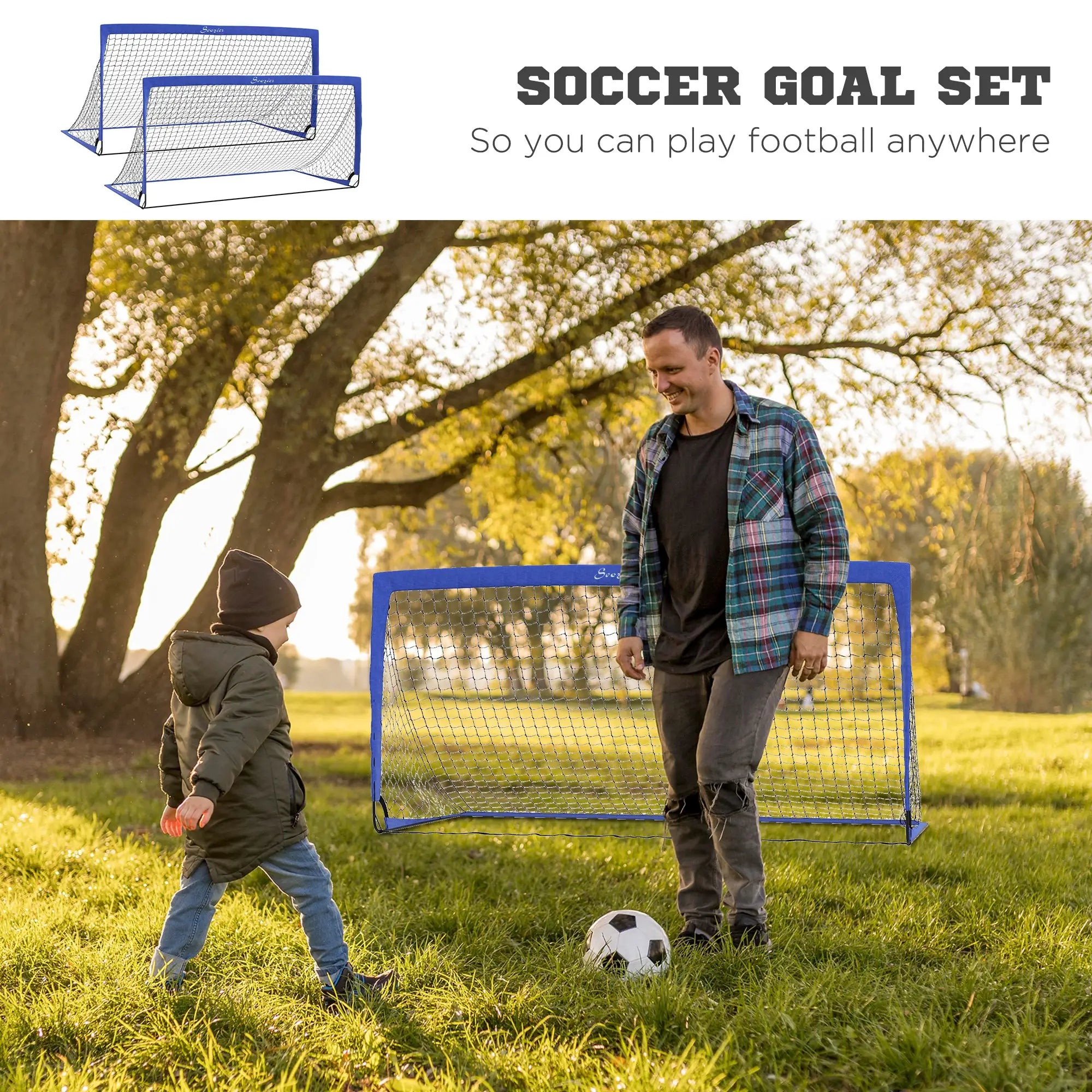 6' x 3' Soccer Nets, Portable Goal with Carry Bag Football at Gallery Canada