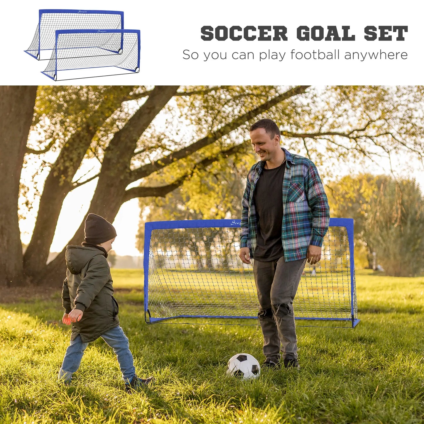 6' x 3' Soccer Nets, Portable Goal with Carry Bag Football at Gallery Canada