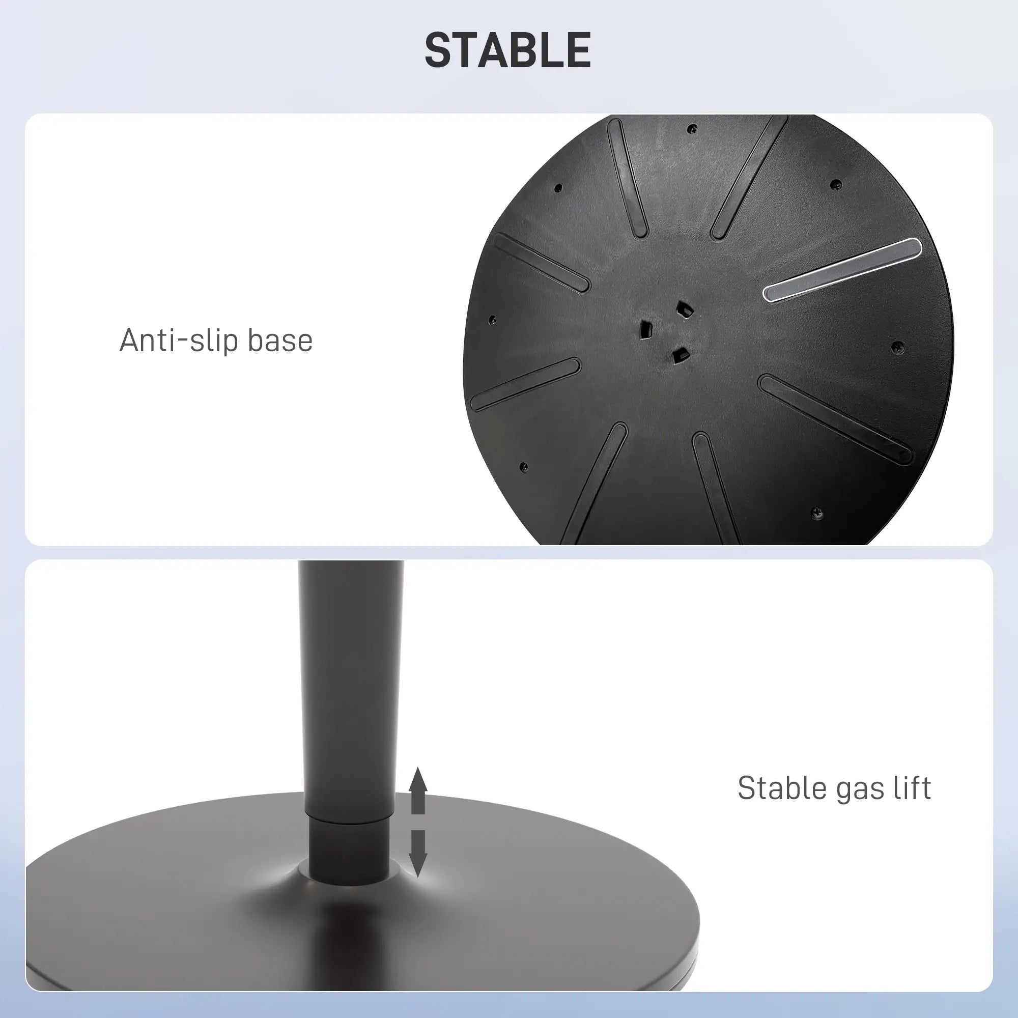 Standing Desk Stool, Ergonomic Wobble Chair, Adjustable Leaning Stool, Black Office Chairs at Gallery Canada