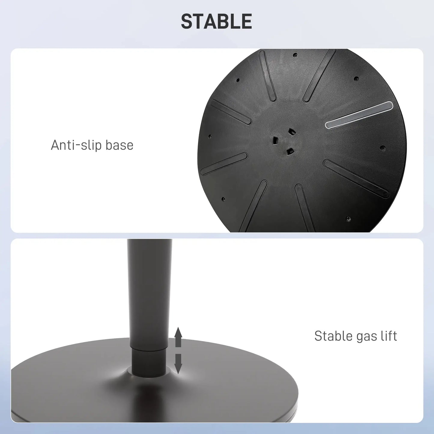 Standing Desk Stool, Ergonomic Wobble Chair, Adjustable Leaning Stool, Black Office Chairs at Gallery Canada