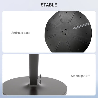 Standing Desk Stool, Ergonomic Wobble Chair, Adjustable Leaning Stool, Black Office Chairs at Gallery Canada