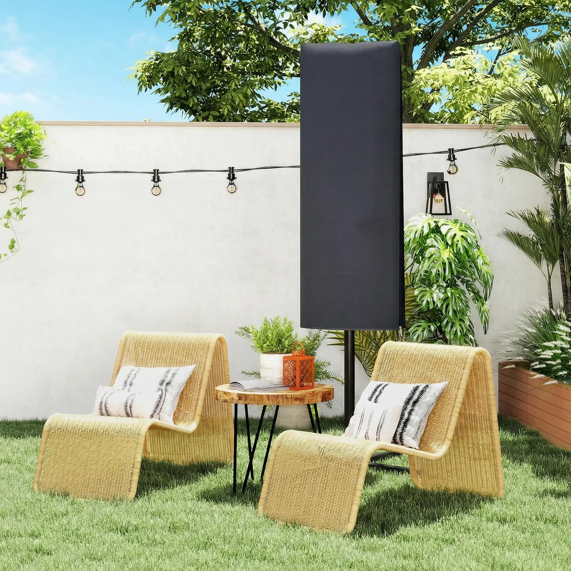 Garden Parasol Cover, Outdoor Cantilever Umbrella Cover, Dark Grey Umbrella Covers at Gallery Canada