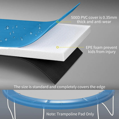 14ft Trampoline Replacement Pad, Jump Bounce Exercise, Light Blue Trampolines at Gallery Canada