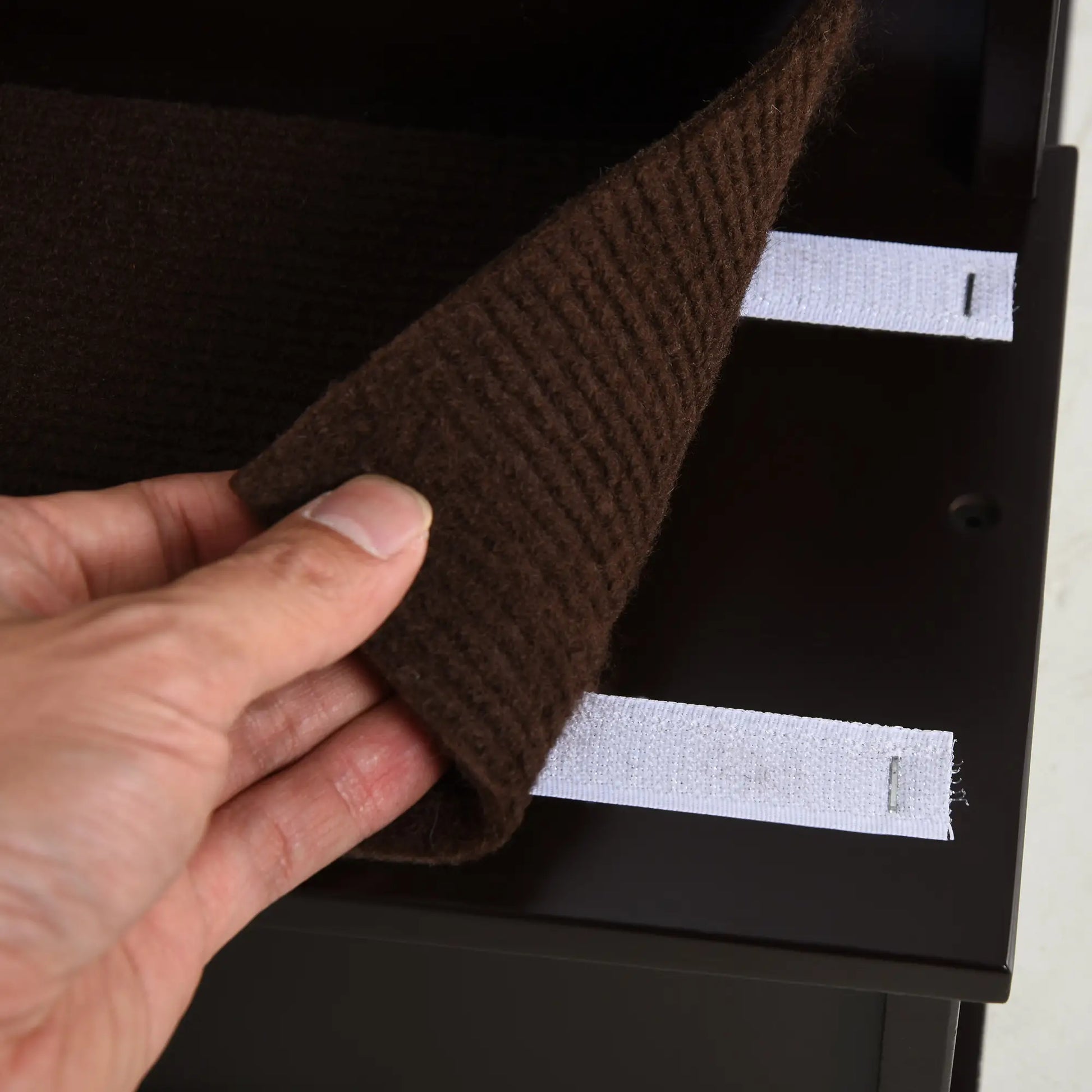 4-Level Wooden Pet Stairs, Non-Slip Carpet, Dark Coffee Dog Stairs at Gallery Canada