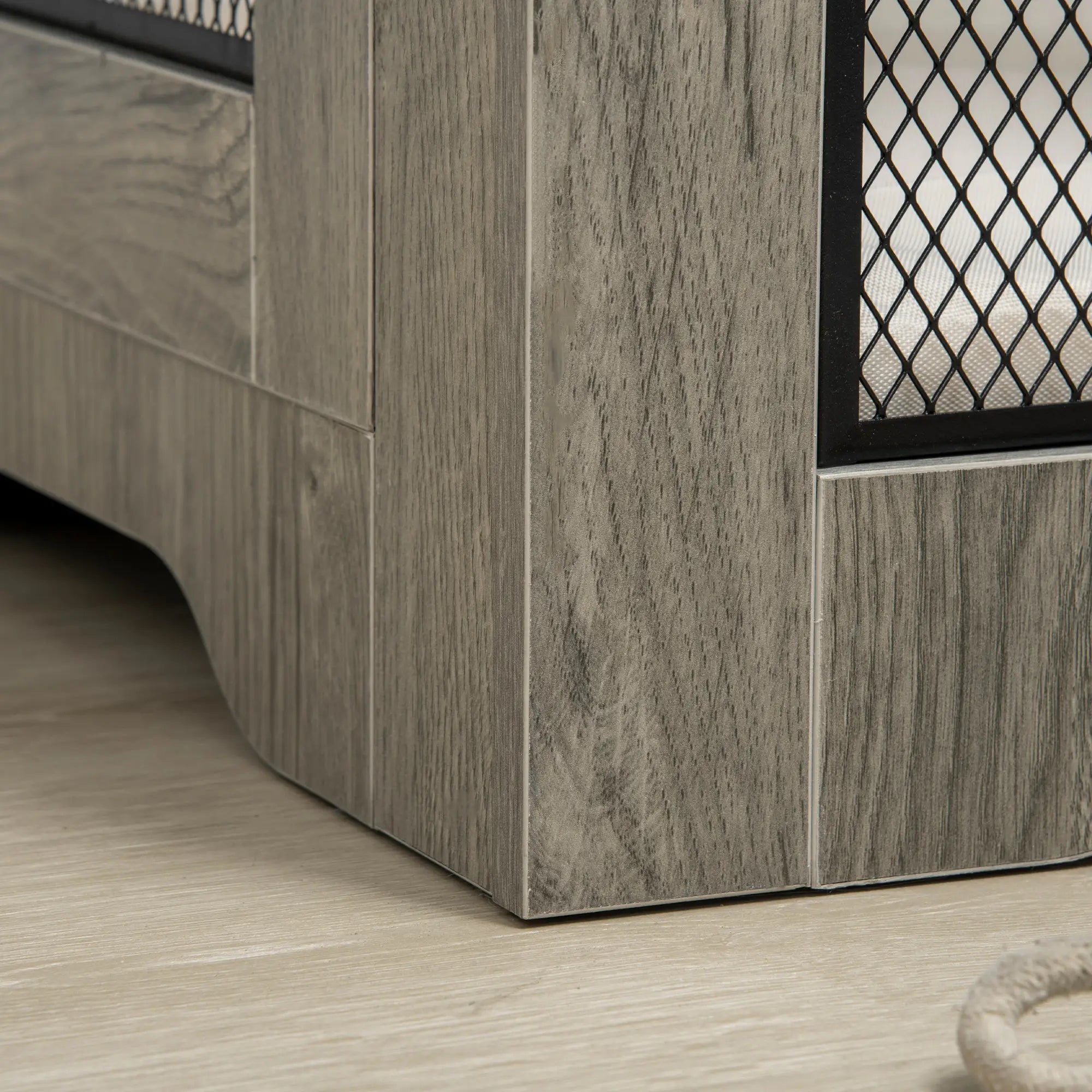 Dog Crate Furniture with Cushion, 2 Doors, Storage, Grey Houses, Kennels & Pens at Gallery Canada