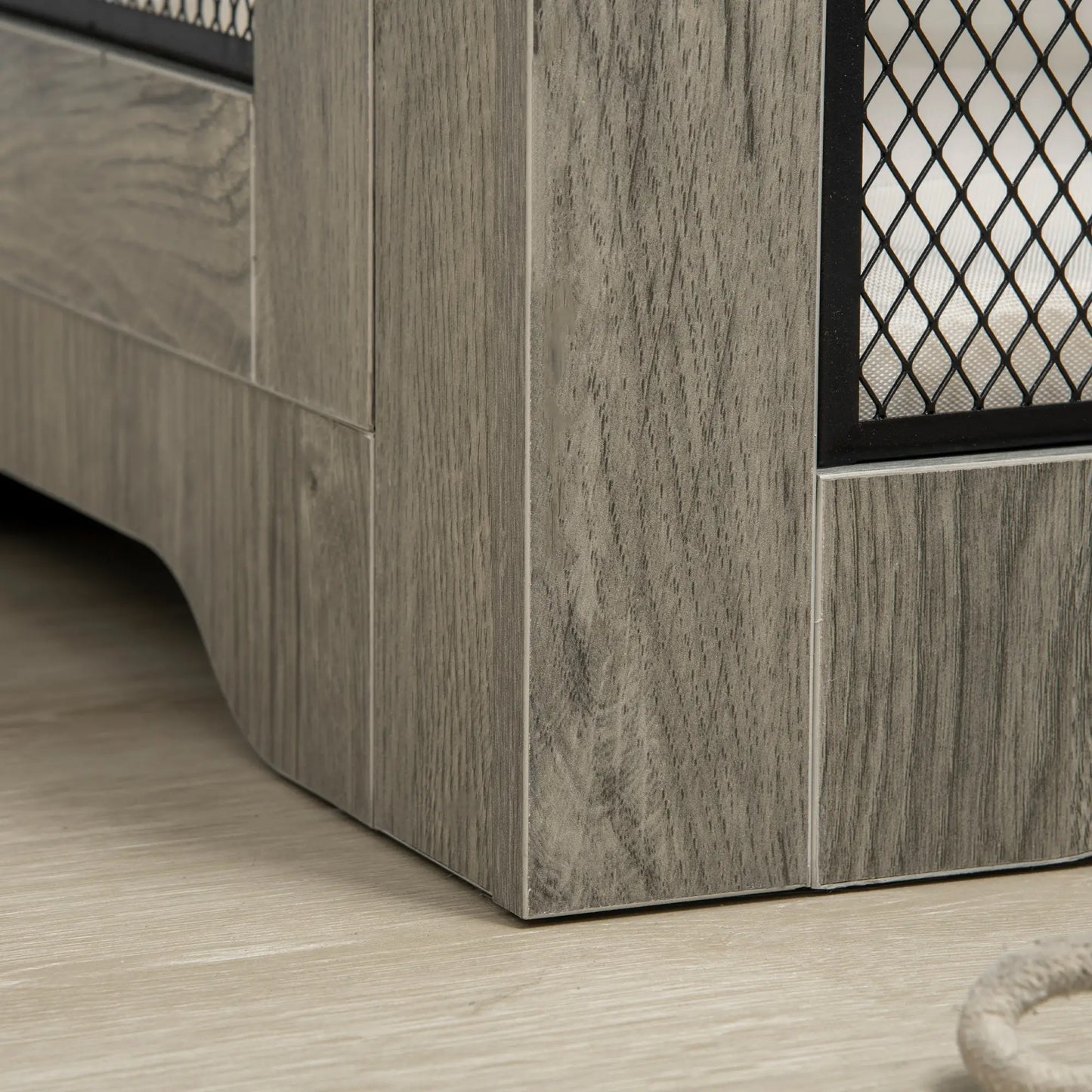 Dog Crate Furniture with Cushion, 2 Doors, Storage, Grey Houses, Kennels & Pens at Gallery Canada