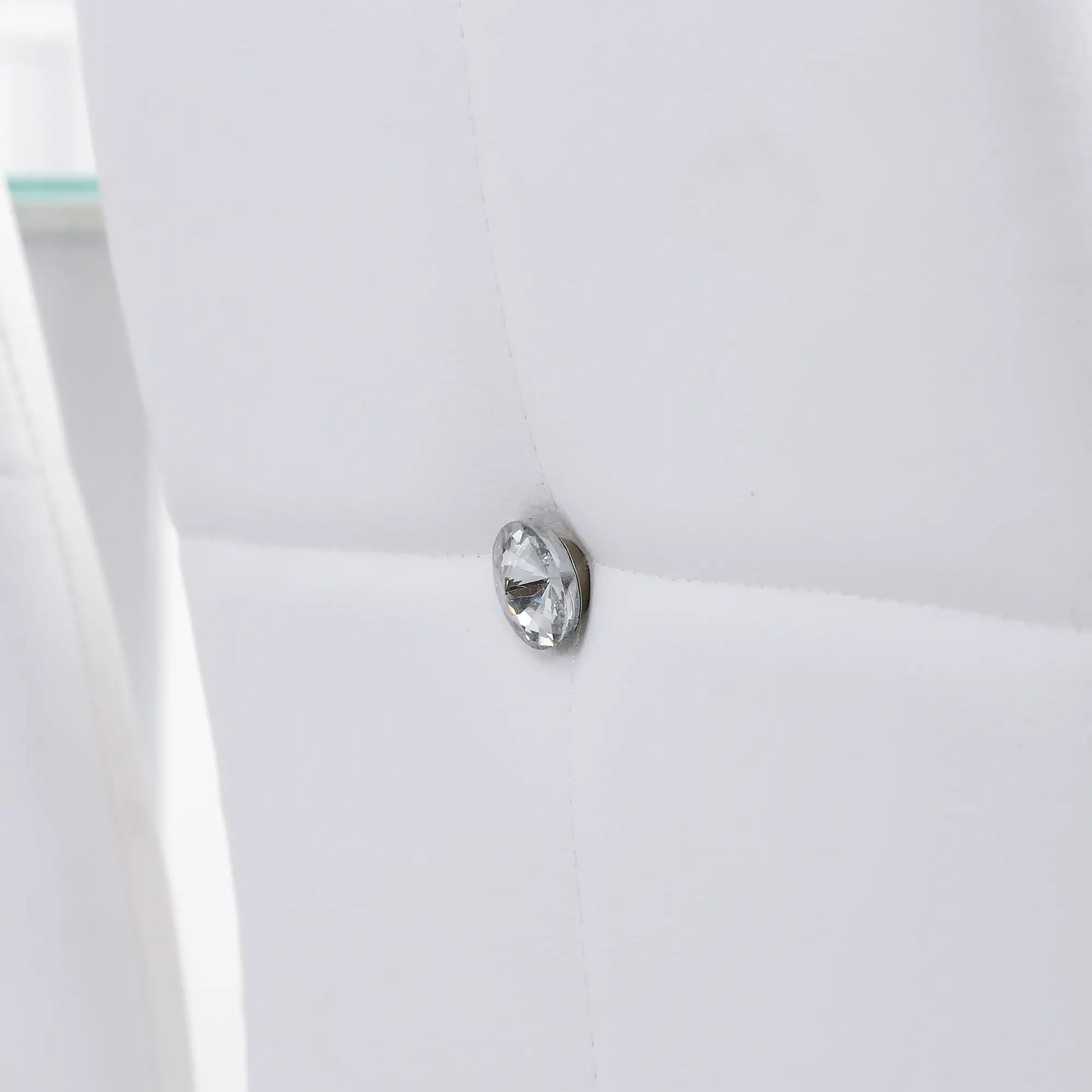 Modern Dining Chairs, Set of 4, Button Tufted High Back, White Bar Stools at Gallery Canada