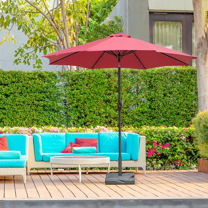 Outdoor Square Cement Parasol Base, Fits Φ1.3", Φ1.5", Φ2.0" Pole, Black Umbrella Bases at Gallery Canada