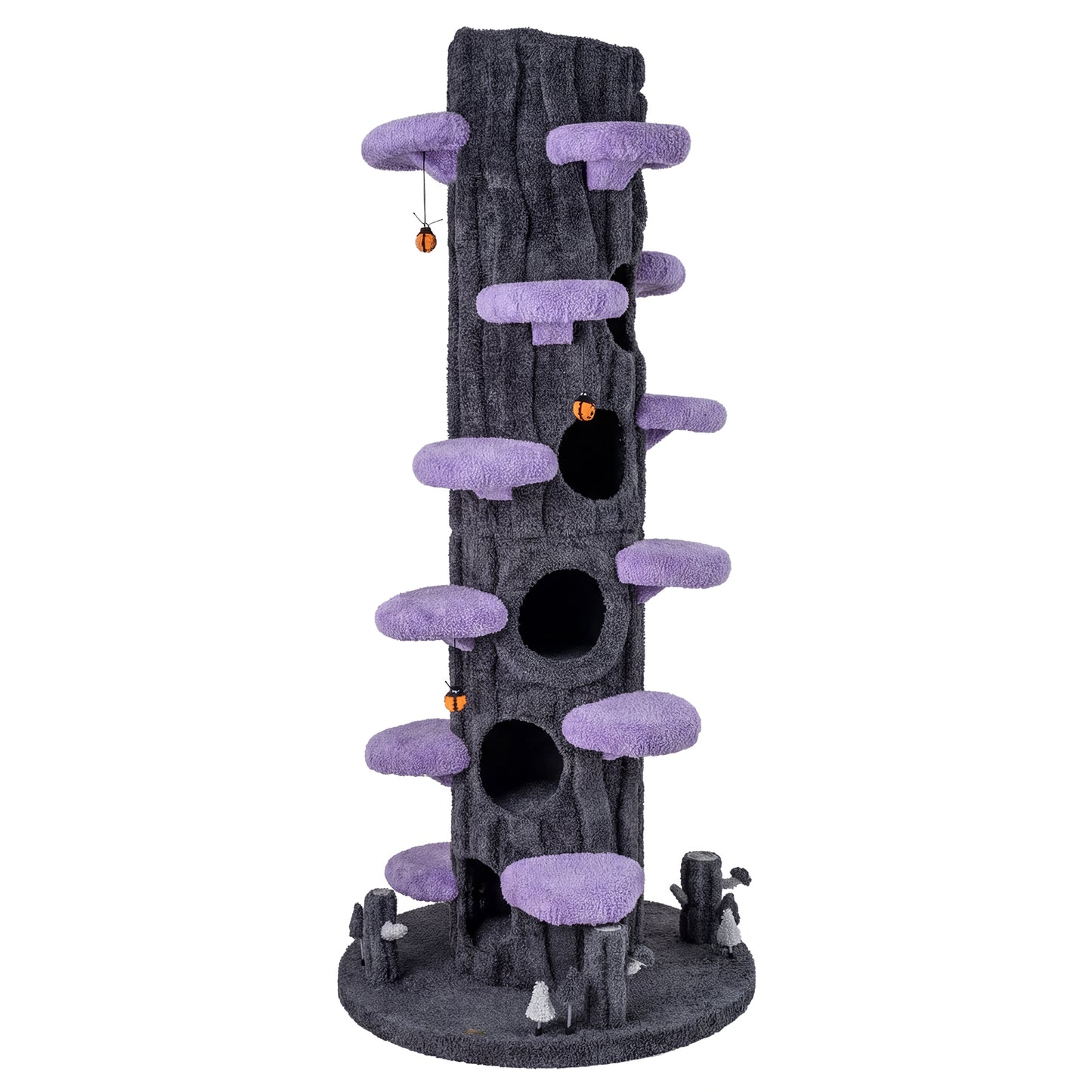 90.5 Inch Tall Cat Tree With Private Condos, Purple Cat Trees Condos & Scratchers Purple at Gallery Canada