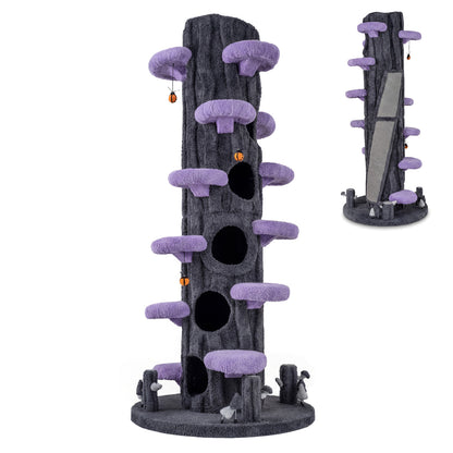 90.5 Inch Tall Cat Tree With Private Condos, Purple Cat Trees Condos & Scratchers at Gallery Canada