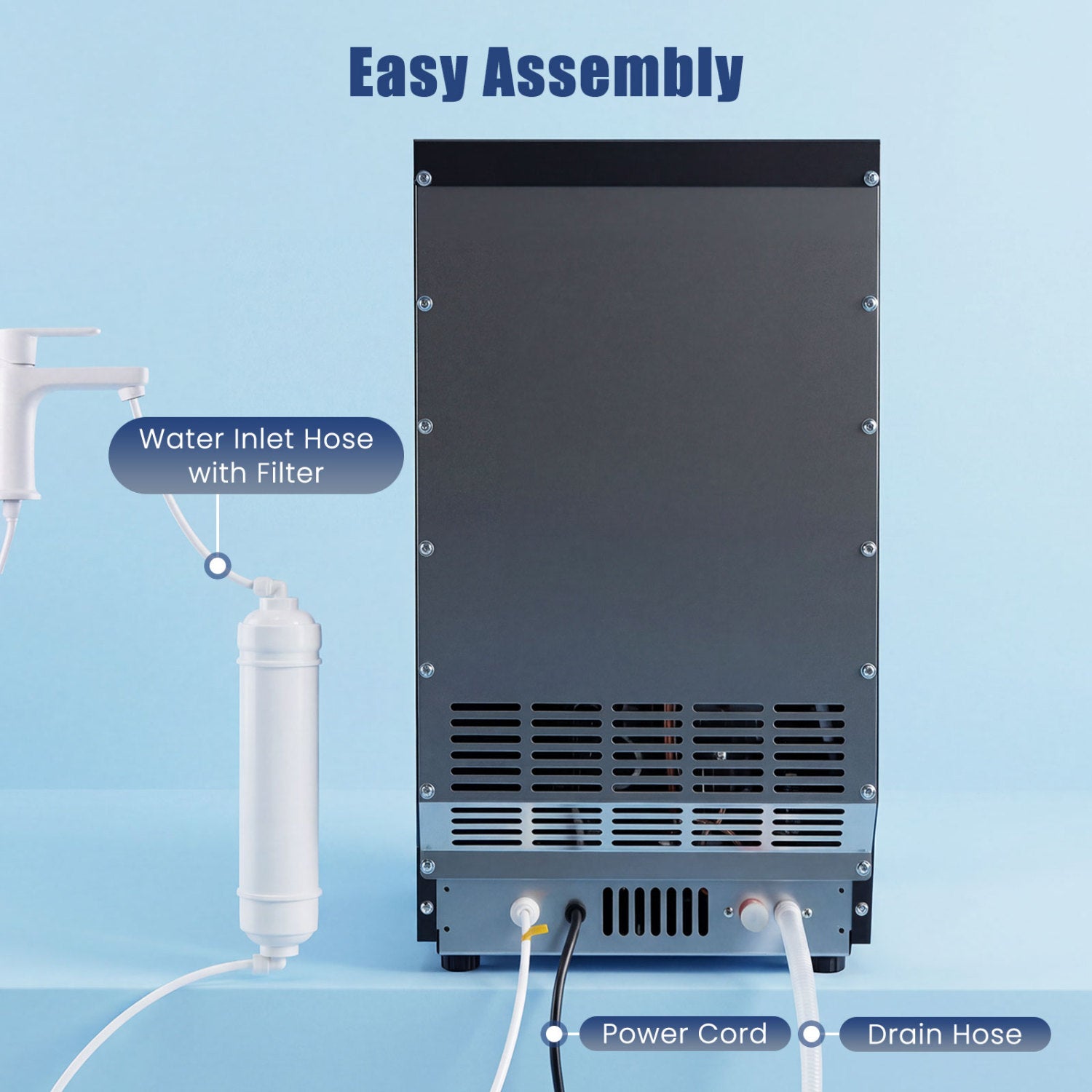 Commercial Nugget Ice Maker, 90 LBS/24H, Self-Cleaning Ice Makers at Gallery Canada