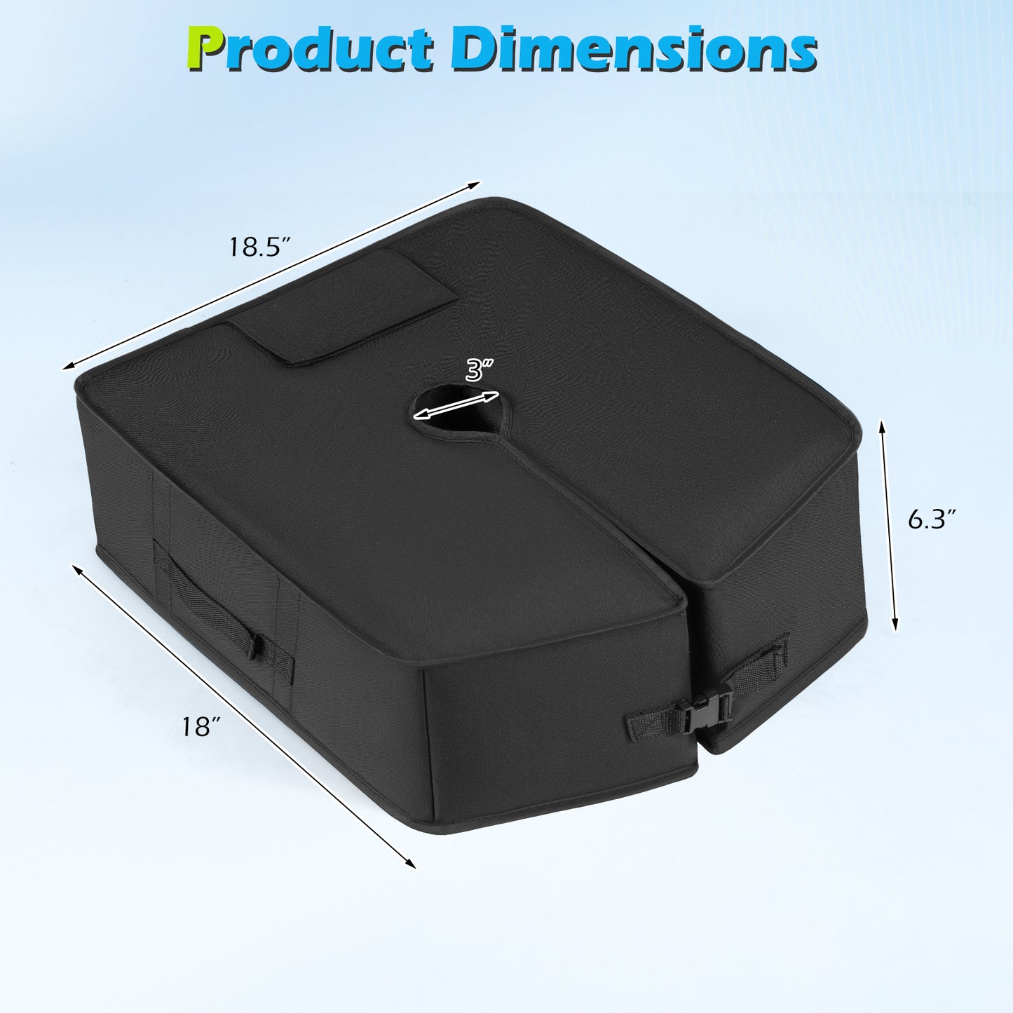 90 Lbs Sand-Fillable Umbrella Base, Black Outdoor Umbrella Bases at Gallery Canada