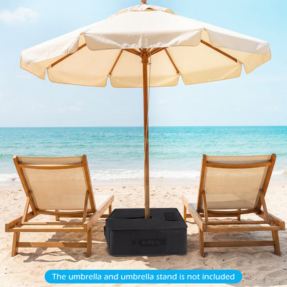 90 Lbs Sand-Fillable Umbrella Base, Black Outdoor Umbrella Bases at Gallery Canada
