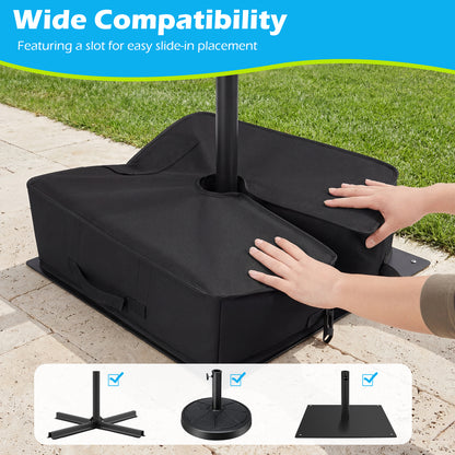90 Lbs Sand-Fillable Umbrella Base, Black Outdoor Umbrella Bases at Gallery Canada