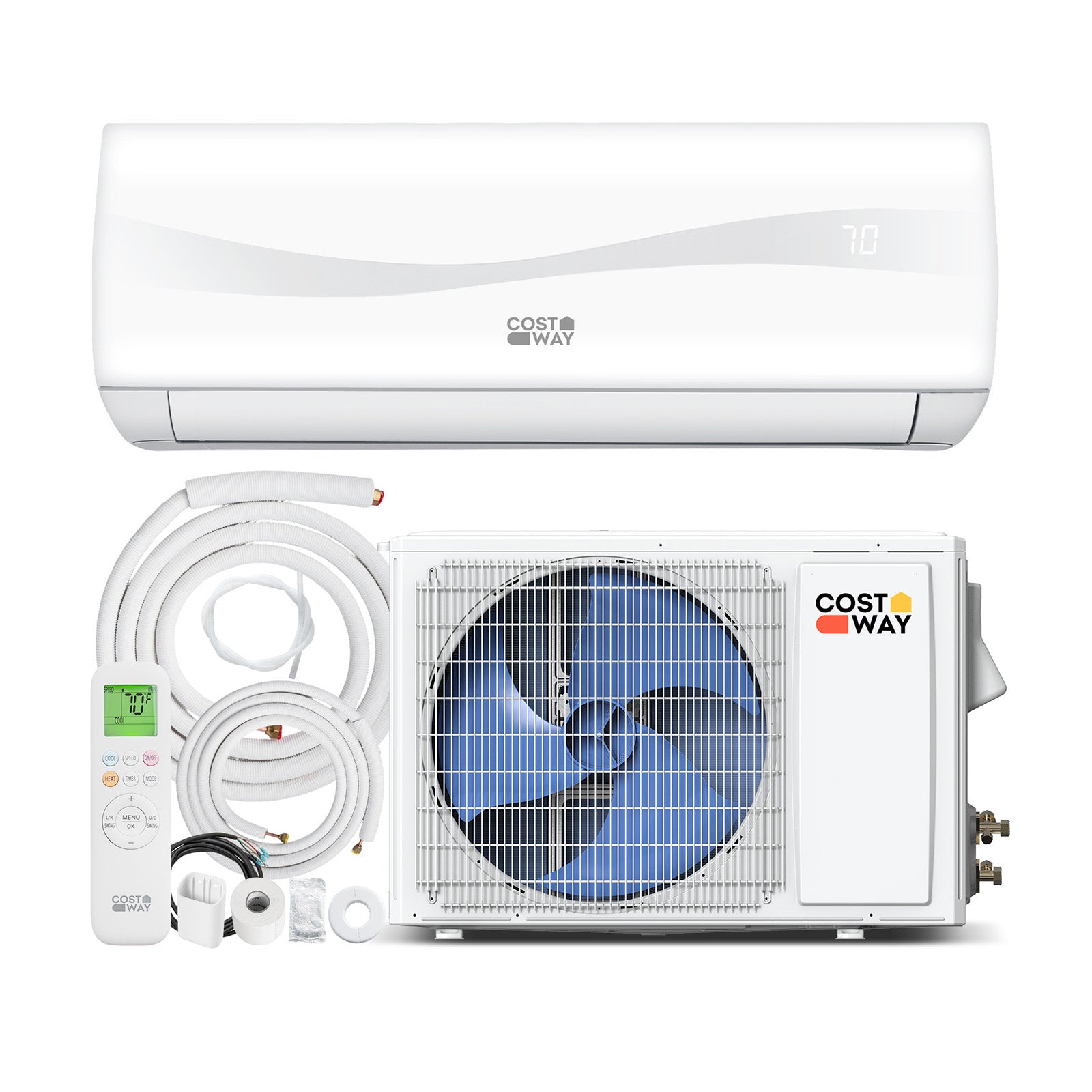 9100 BTU 20.5 SEER2 Mini Split Air Conditioner, Heat Pump, White Mini Split Air Conditioners at Gallery Canada
