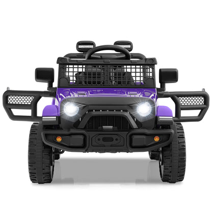 12V Kids Ride on Truck Car Battery Powered Electric Vehicle, Purple Powered Ride On Toys at Gallery Canada