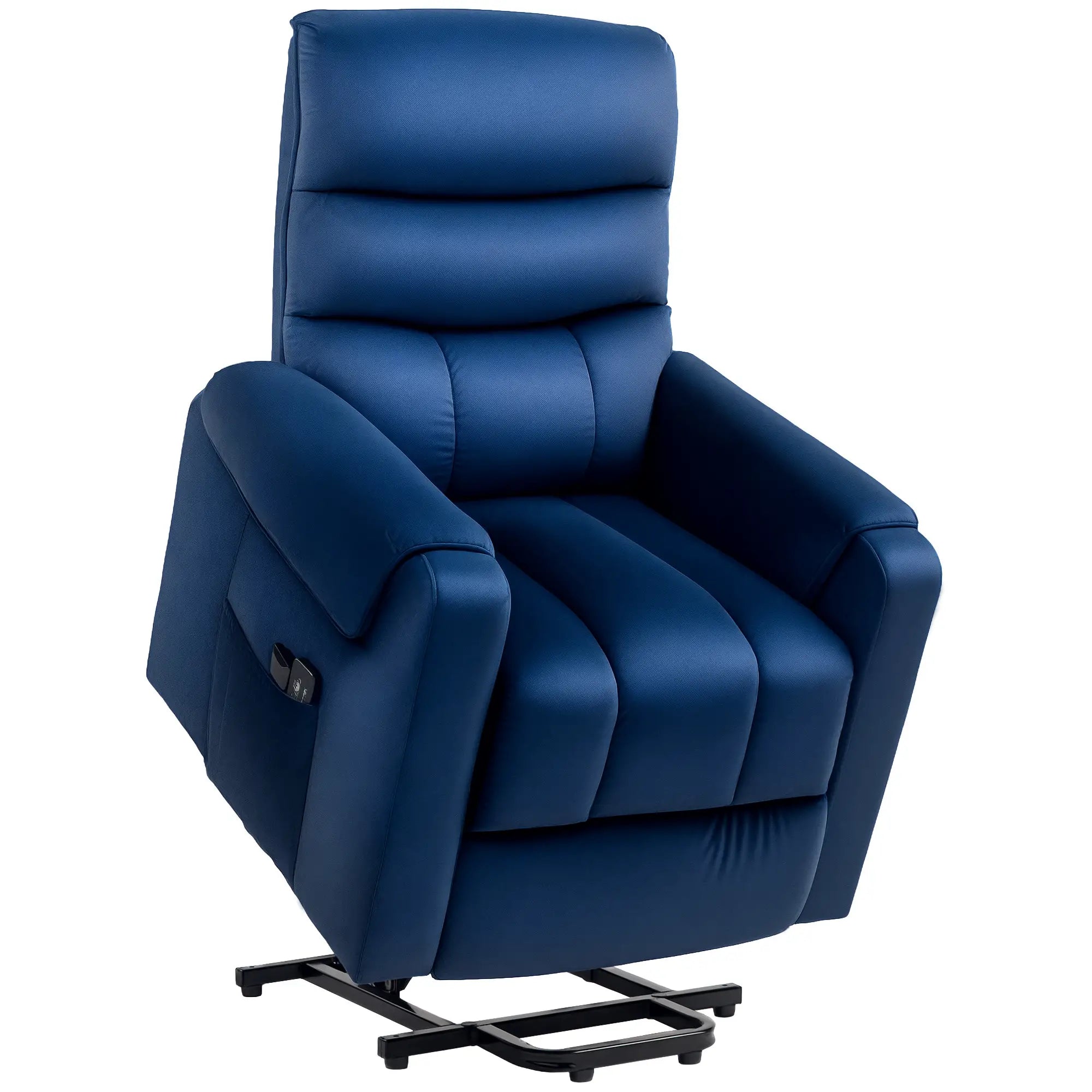 Elderly Lift Chair, Massage Recliner with 8 Vibration Points, Dark Blue Sofas & Reclining Chairs at Gallery Canada