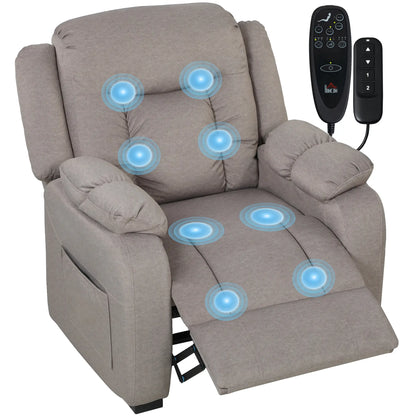 Massage Recliner Chair, Power Recliner, 2 Memory Positions, Brown Single Sofas at Gallery Canada