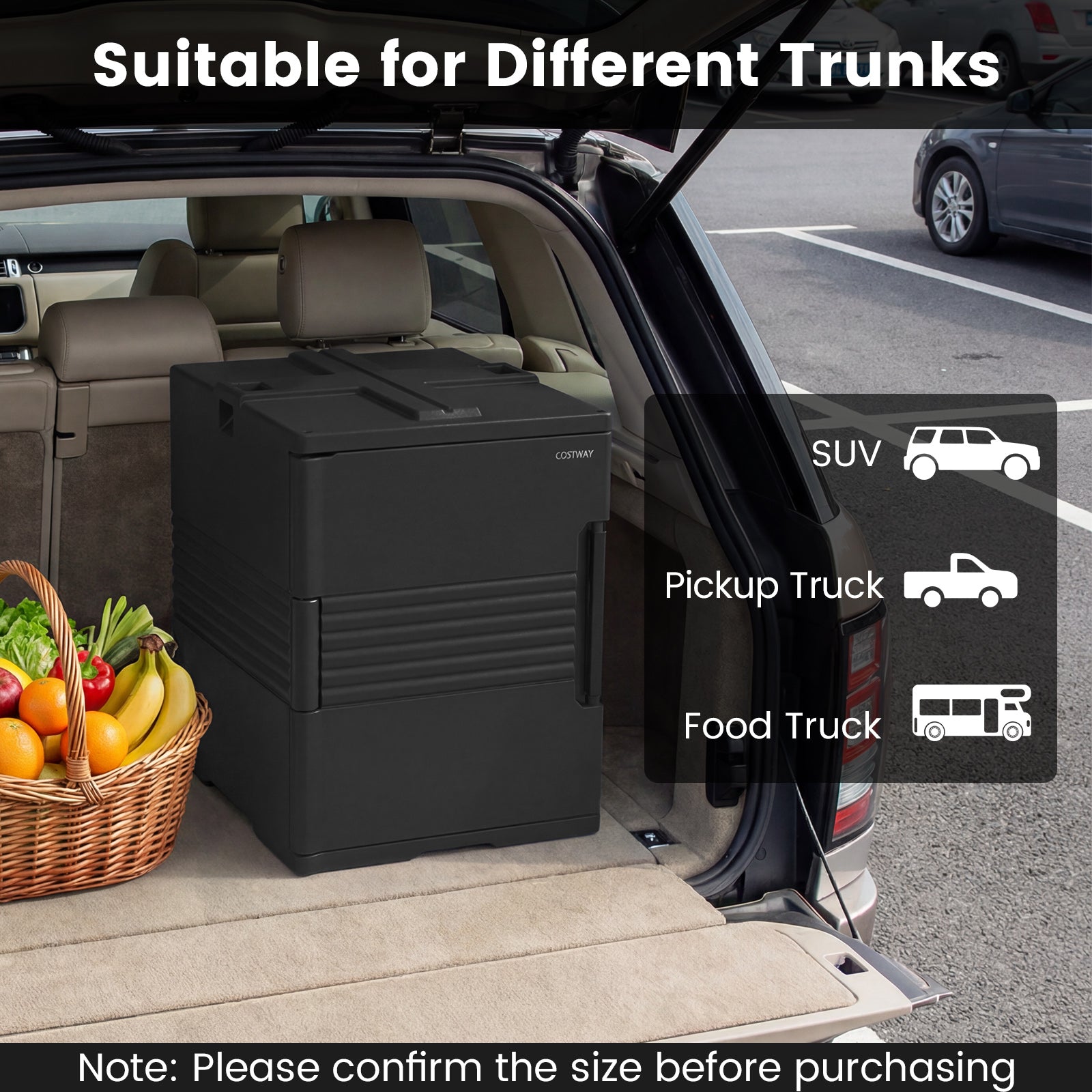 91 Qt Insulated Food Pan Carrier with Door Shafts, Black Kitchen Appliances at Gallery Canada