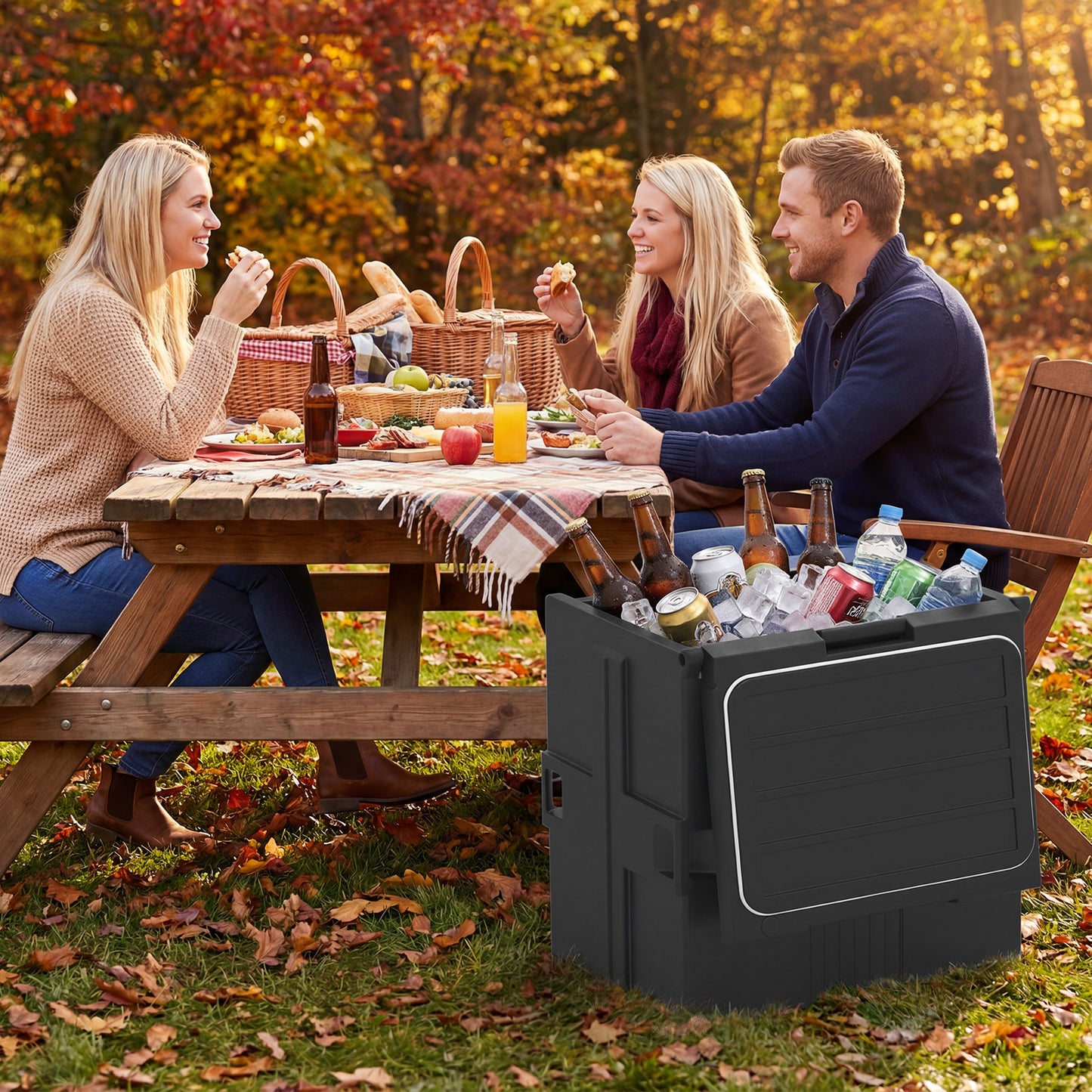 91 Qt Insulated Food Pan Carrier with Door Shafts, Black Kitchen Appliances at Gallery Canada