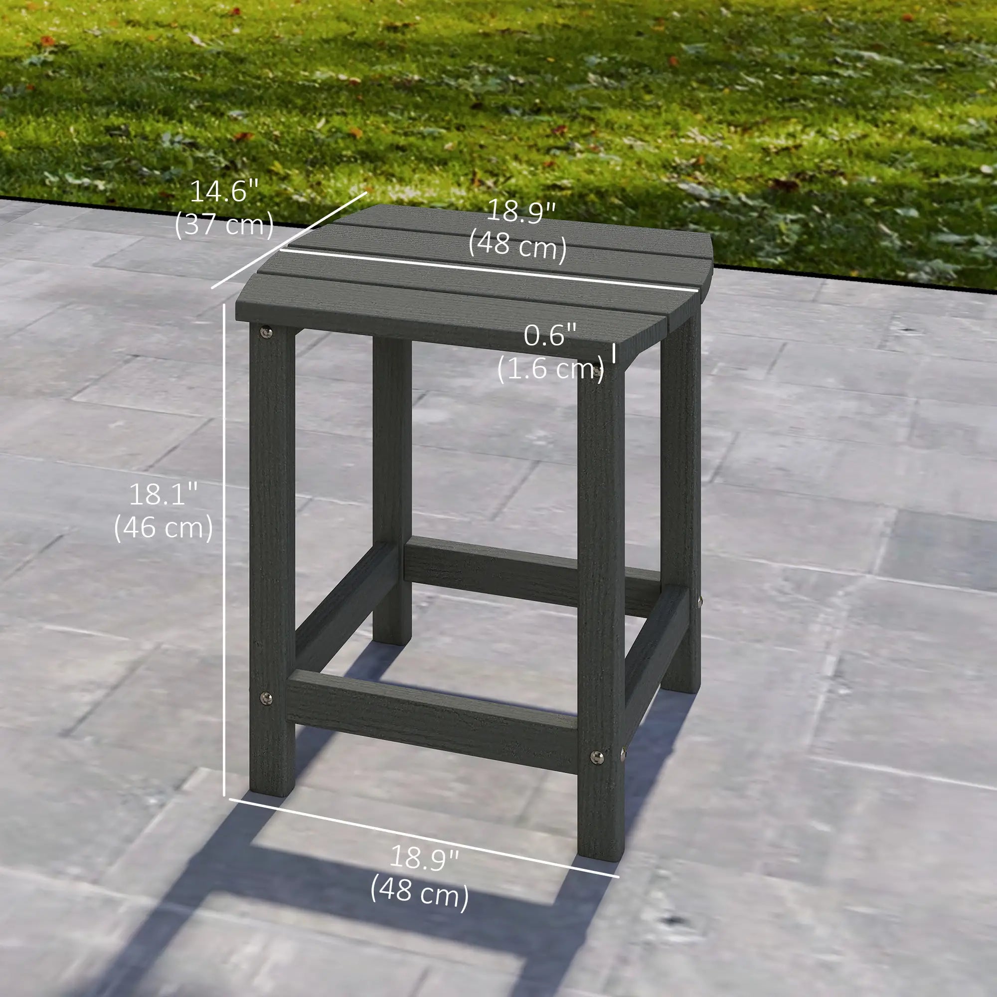 Outdoor Side Table, Patio End Table, Grey Patio Side Tables at Gallery Canada