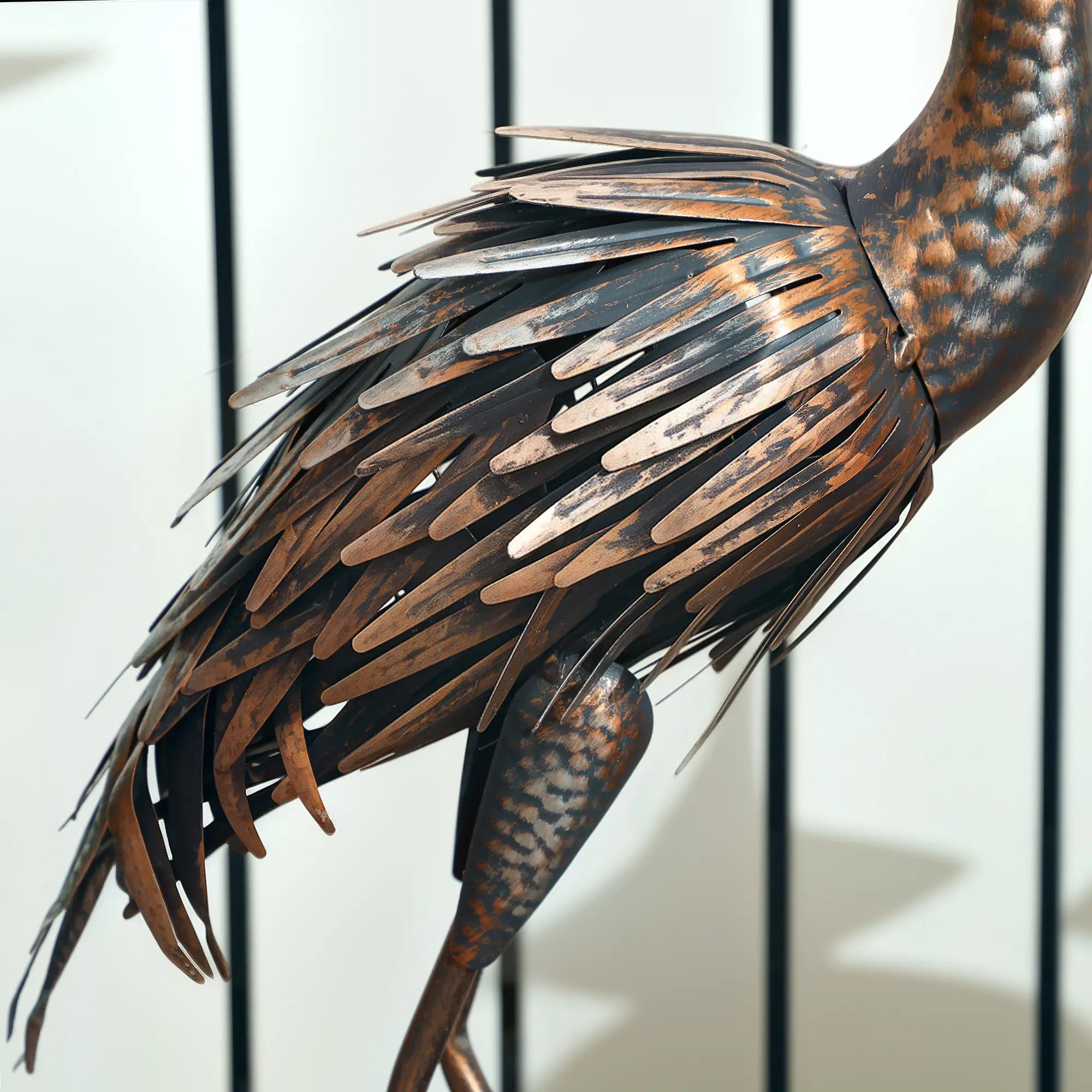Garden Statue, Heron Standing Sculpture, 12.2