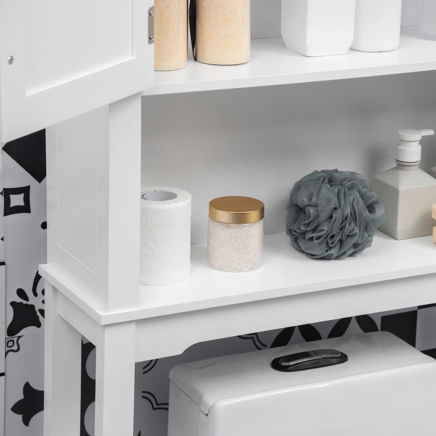 Over Toilet Storage Cabinet, Bathroom Cabinet with Doors, Shelves Over The Toilet Storage at Gallery Canada