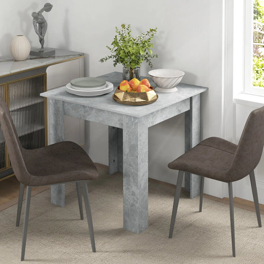 Square Dining Table, Modern Faux Cement Effect, Small Kitchen Table, Cement Grey Dining Tables Cement Grey at Gallery Canada