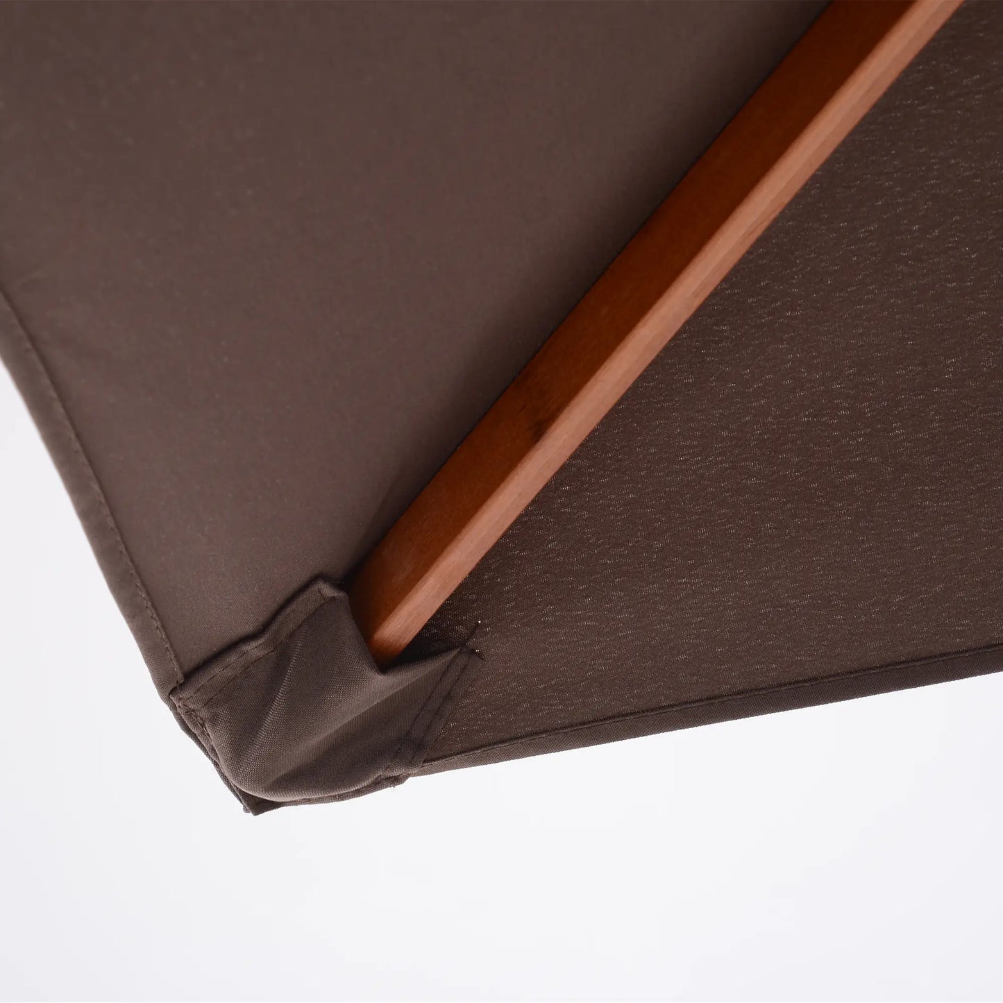 6.6x5ft Square Market Parasol, Wooden Patio Umbrella, Tilt Mechanism, 6 Bamboo Ribs Sun Umbrellas at Gallery Canada