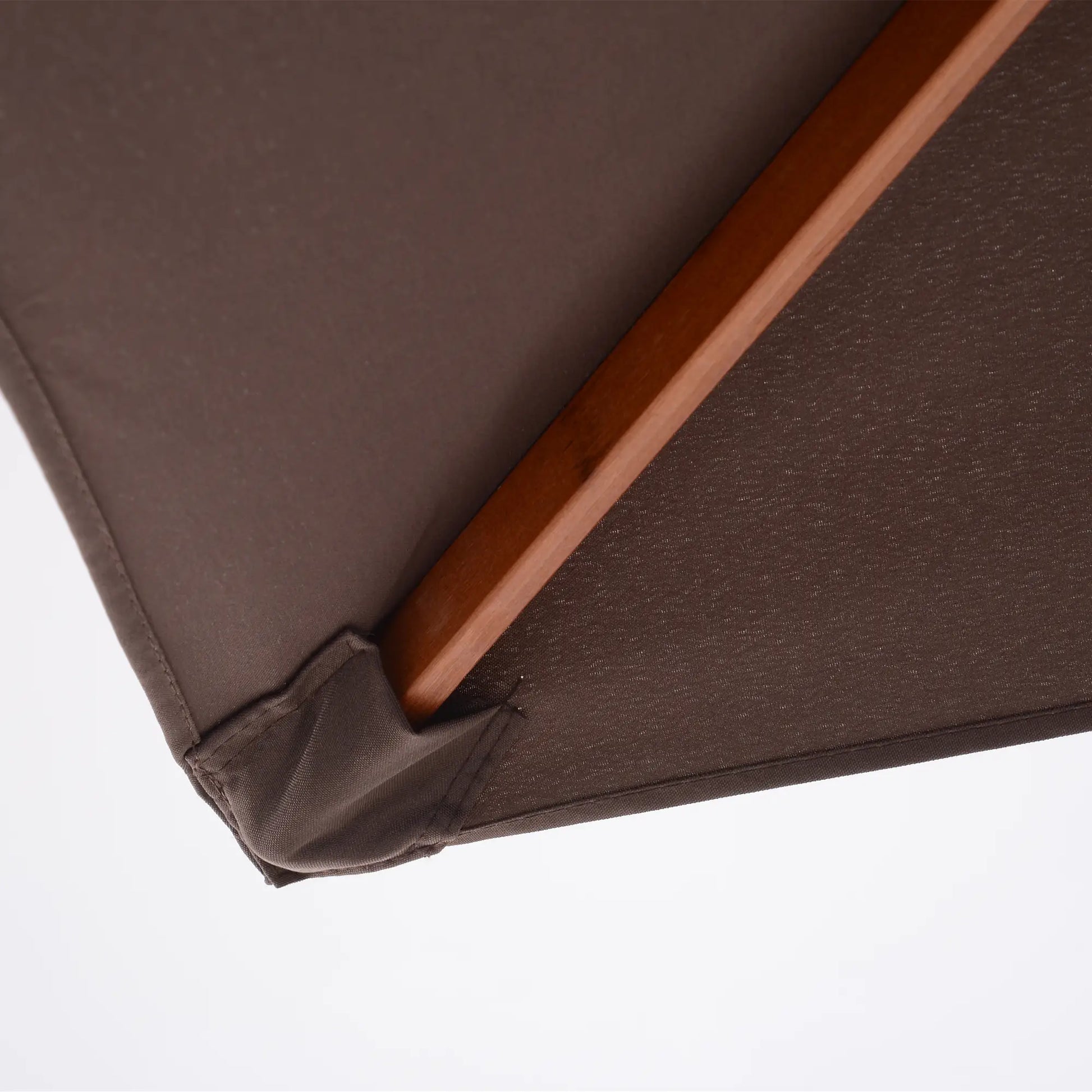 6.6x5ft Square Market Parasol, Wooden Patio Umbrella, Tilt Mechanism, 6 Bamboo Ribs Sun Umbrellas at Gallery Canada