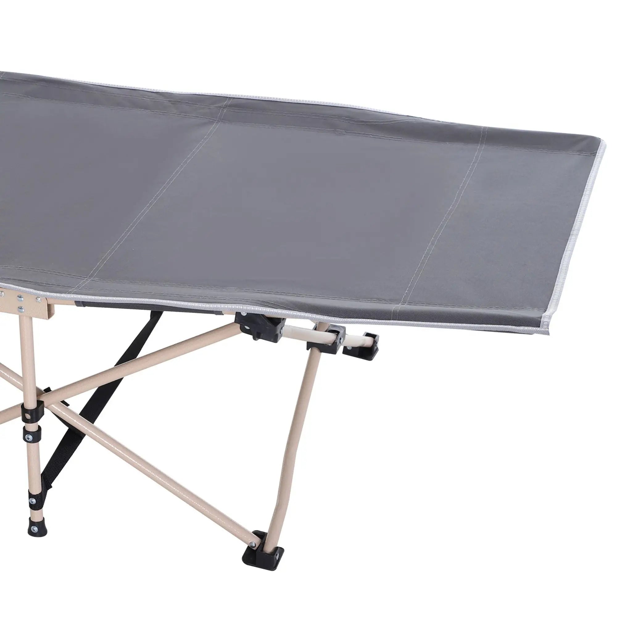 Folding Camping Cot for Adults, with Carry Bag, Side Pocket, Grey Camping Cots at Gallery Canada