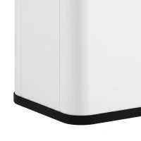 Poubelle automatique de 50 L, couvercle à fermeture douce, acier inoxydable, blanc
