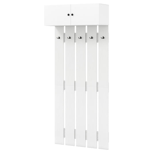 Entryway Wall Coat Rack Wall Mounted Coat Clothes Rack, White Coat Racks & Hall Trees White at Gallery Canada