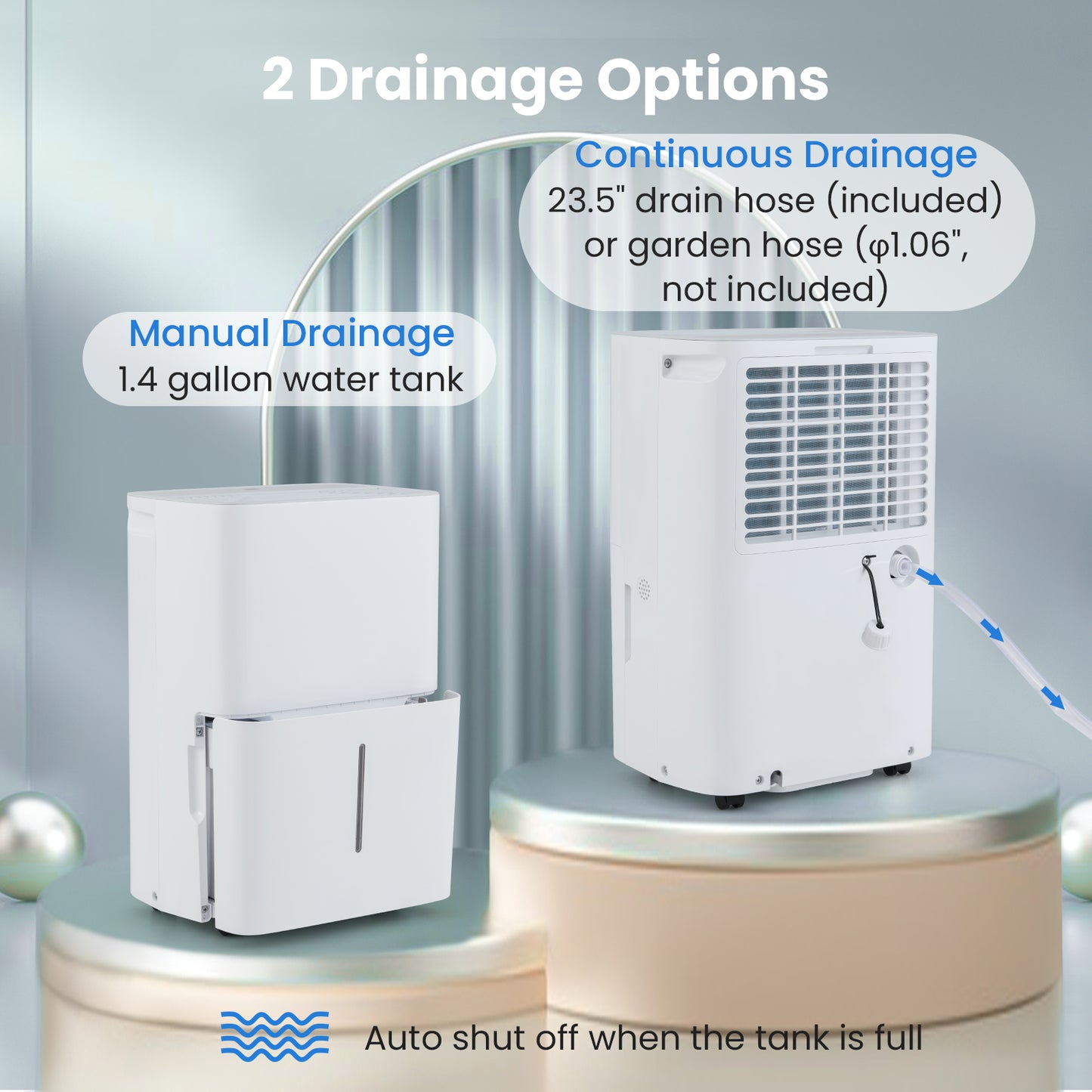 94.5 Pints Dehumidifier with 24H Timer and LED Display, White Dehumidifiers at Gallery Canada