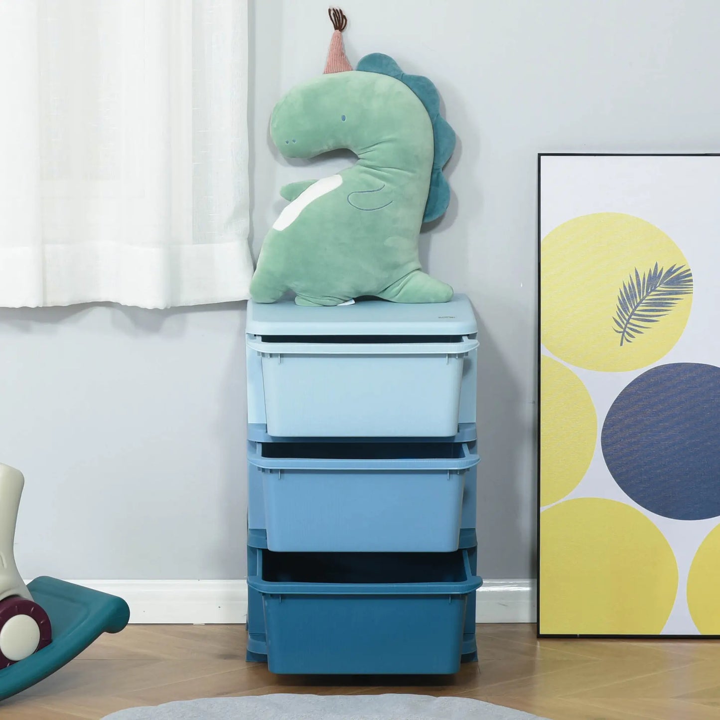 3 Tier Toy Organizer, 3 Plastic Drawers, Blue Baby & Kids Storage at Gallery Canada