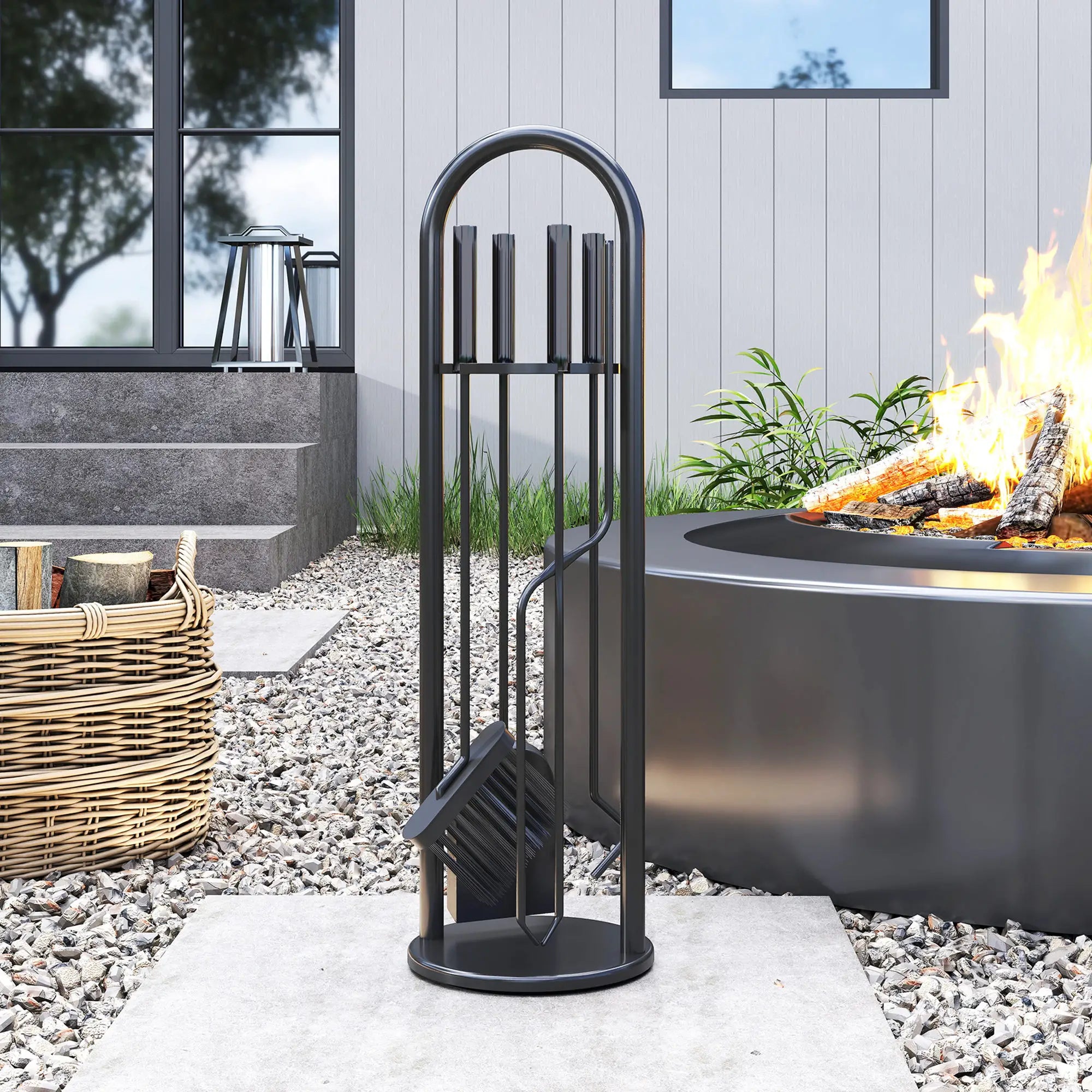 Fireplace Tools Set, 5 Pieces, Black Fireplaces & Accessories at Gallery Canada