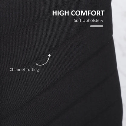 High Back Dining Chairs, Upholstered Linen Fabric, Metal Legs, Set of 4, Black Bar Stools at Gallery Canada