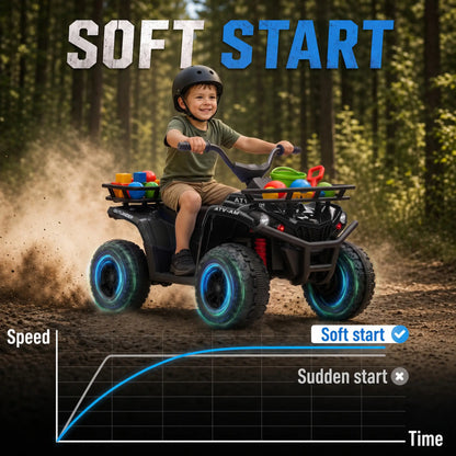 12V Kids ATV Electric Ride On Quad, Black Electric Toy Cars at Gallery Canada
