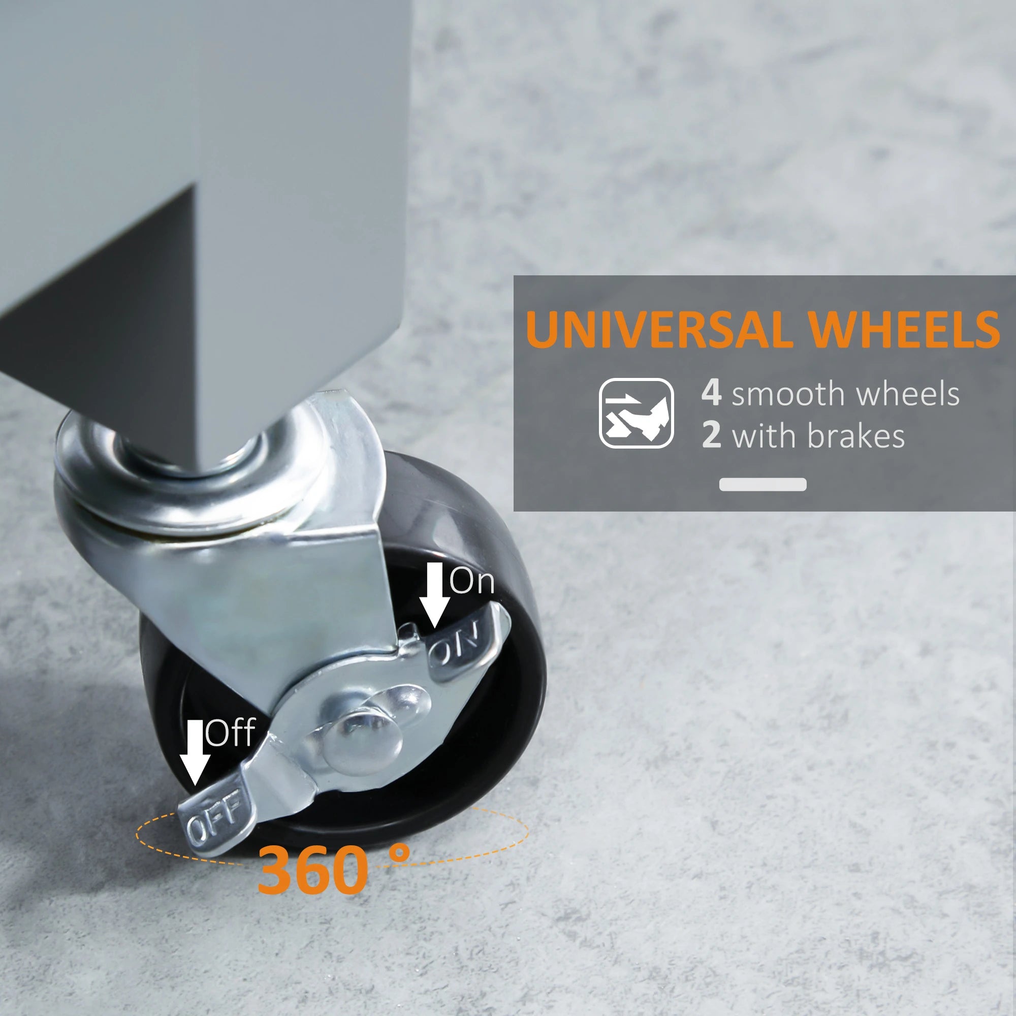 Rolling Kitchen Cart, Wood Top with Drawer, Kitchen Island on Wheels, Grey Kitchen Islands & Kitchen Carts at Gallery Canada