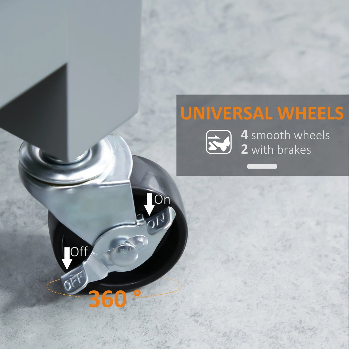 Rolling Kitchen Cart, Wood Top with Drawer, Kitchen Island on Wheels, Grey Kitchen Islands & Kitchen Carts at Gallery Canada