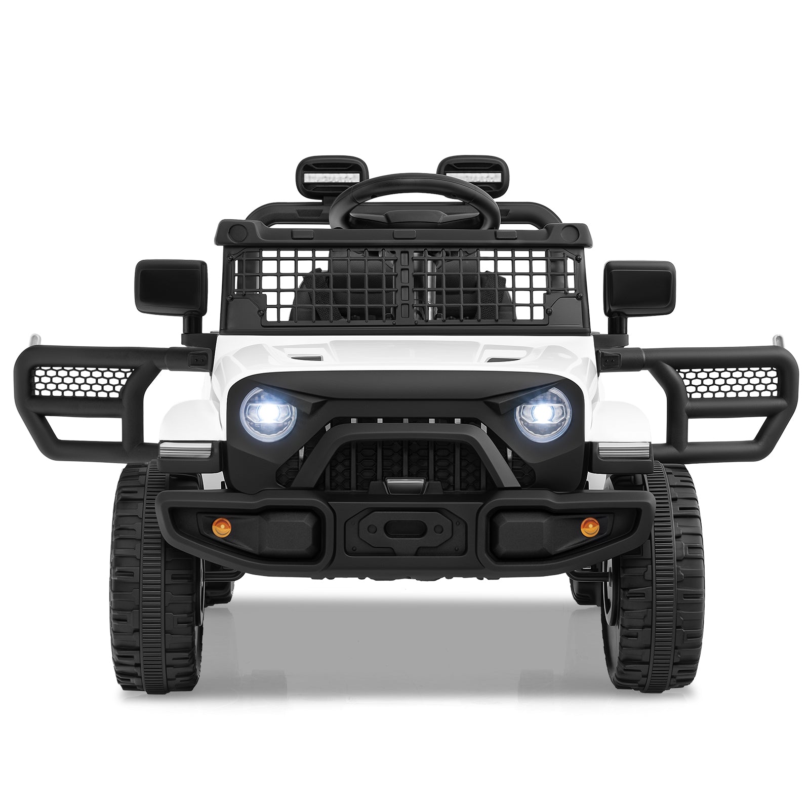 12V Kids Ride on Truck Car Battery Powered Electric Vehicle, White Powered Ride On Toys at Gallery Canada