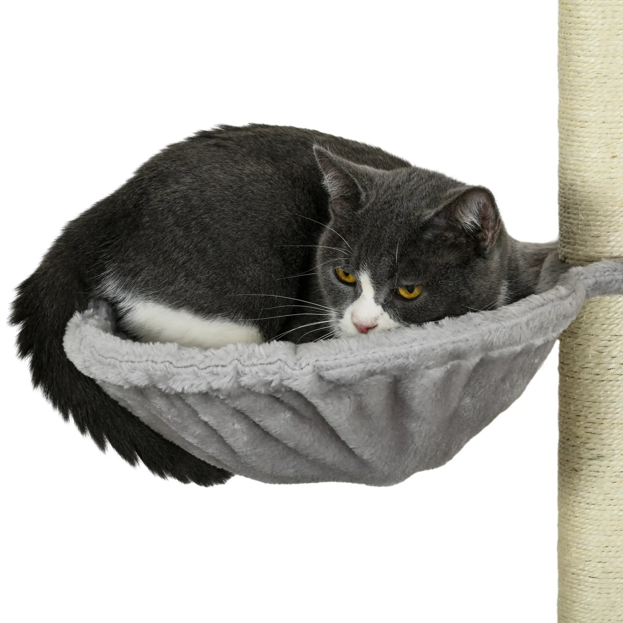 5PCs Cat Wall Shelves, Hammock, Scratching Posts, Perches, Ladder, Light Grey Cat Climbing Wall at Gallery Canada