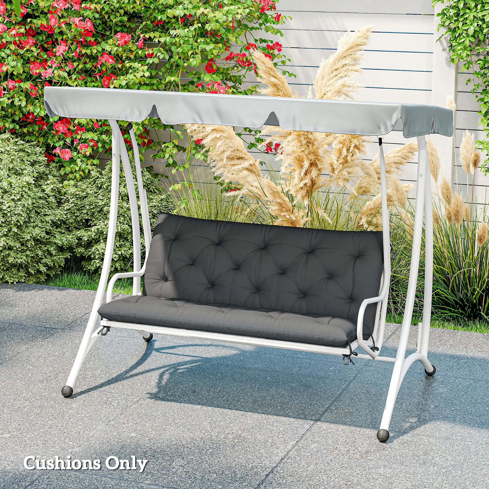 2 Seater Garden Bench Cushion, Thick Outdoor Non-Slip, 47
