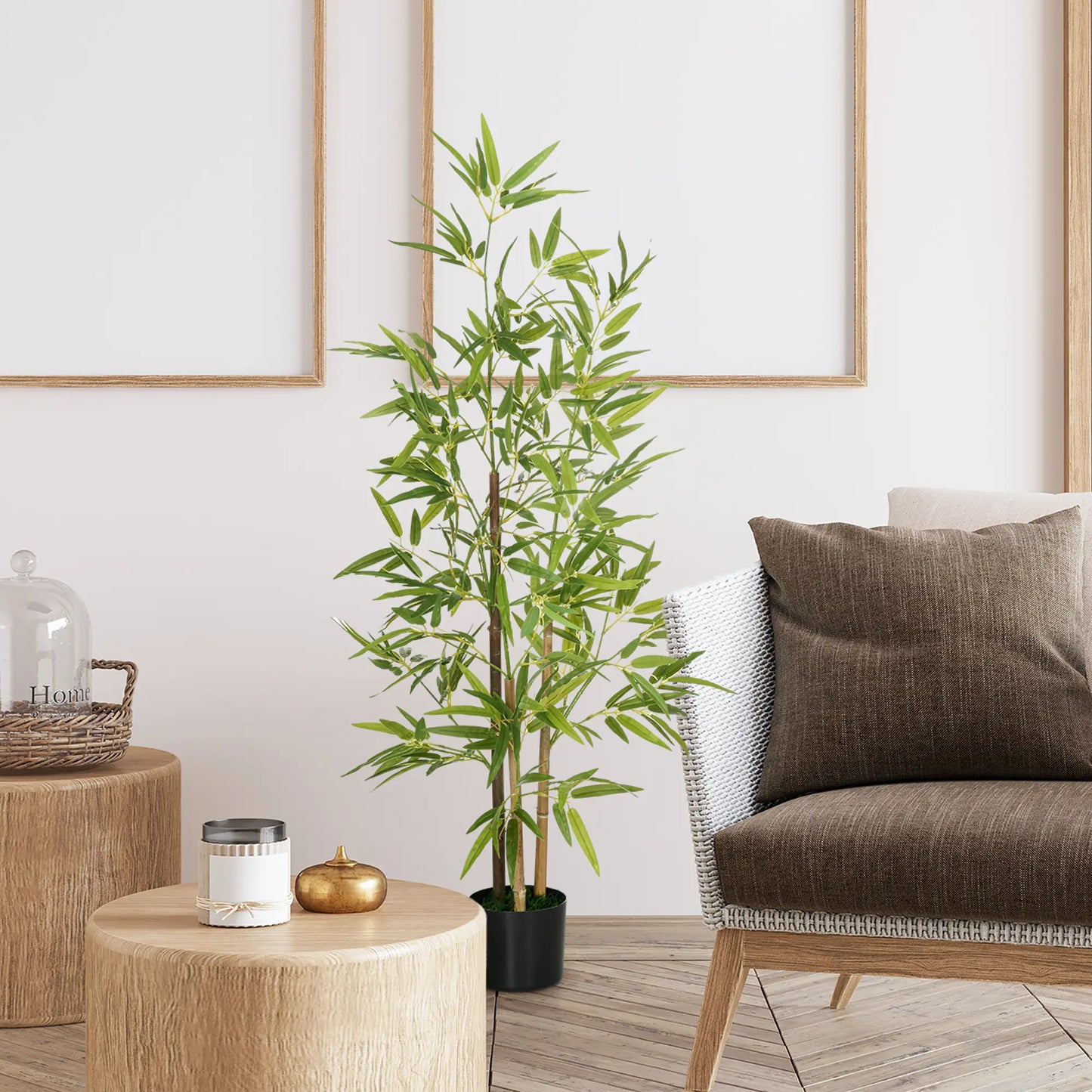 4ft Artificial Bamboo Tree with Pot, Indoor Home Office Decor Artificial Trees at Gallery Canada