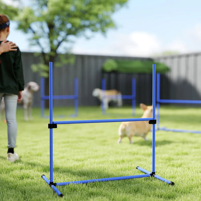 Dog Agility Training Set, 4 Adjustable Jump Bars, Exercise Kit, Blue Dog Agility Training Equipment at Gallery Canada