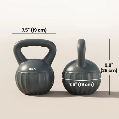 18 lbs Kettlebell, Non-Slip Handle For Home Gym, Grey Strength Training Equipment at Gallery Canada